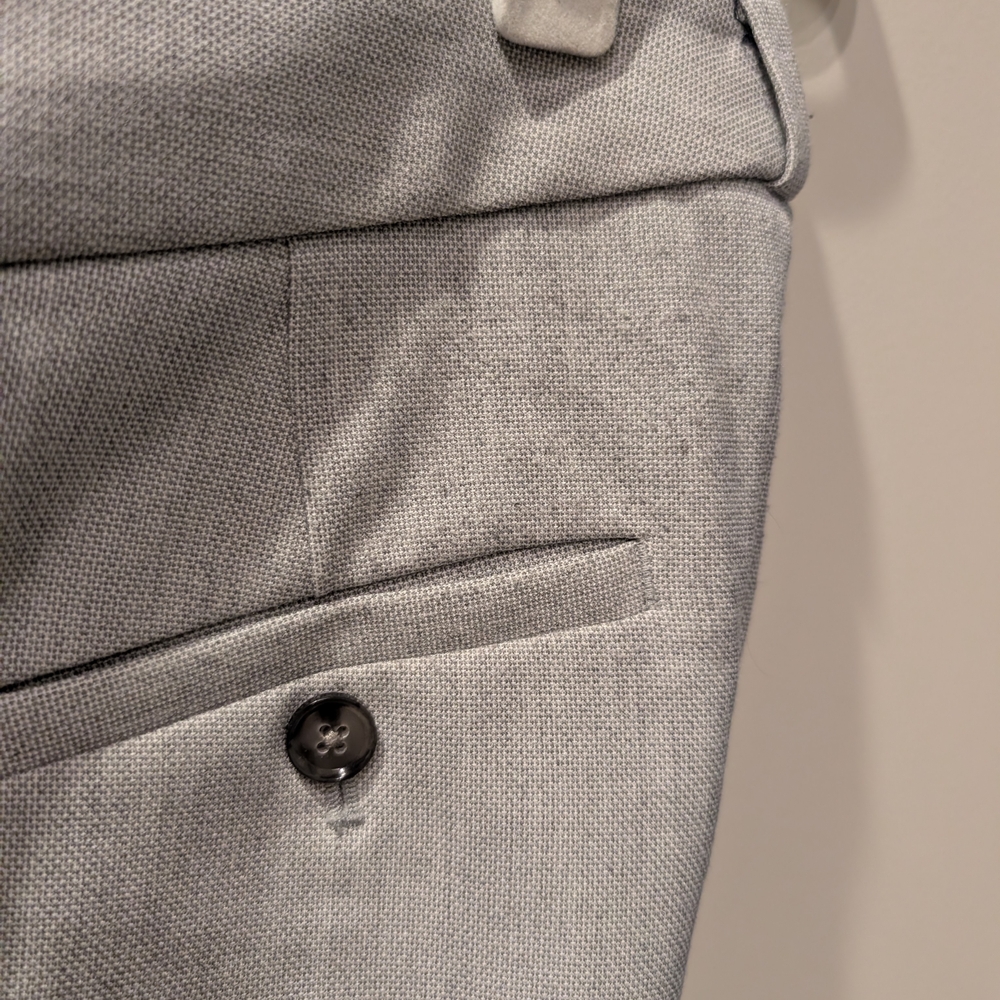 Banana Republic Textured Light Gray Suit - Blazer & Pants - Picture 7 of 8